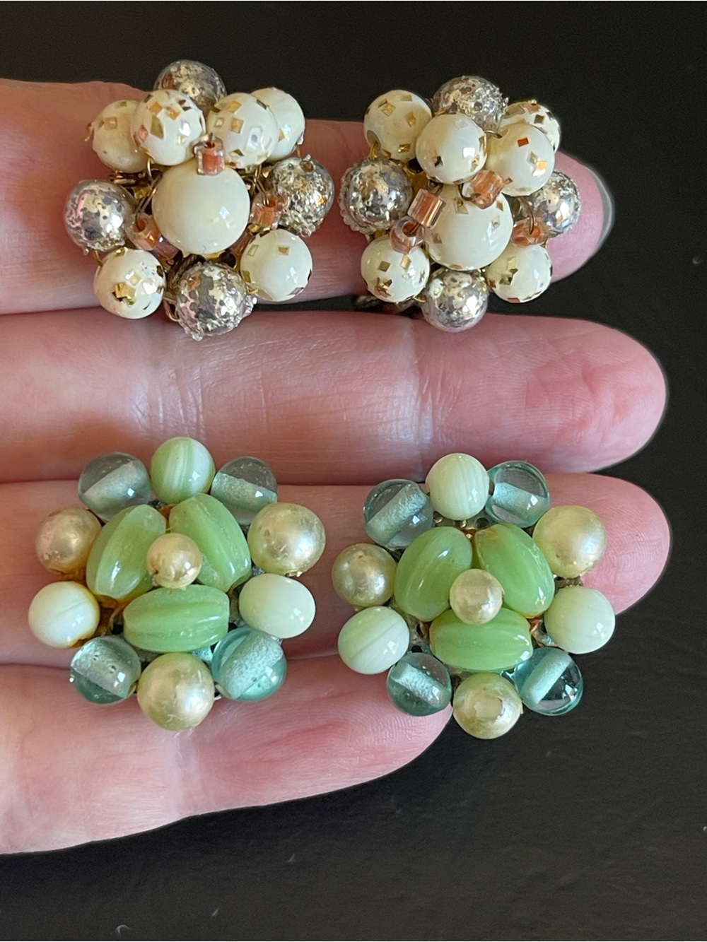 10 pairs Vintage Japan West Germany clip on earrings. - Picture 6 of 12
